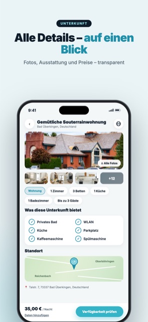 Inserat-Details-Bildschirm